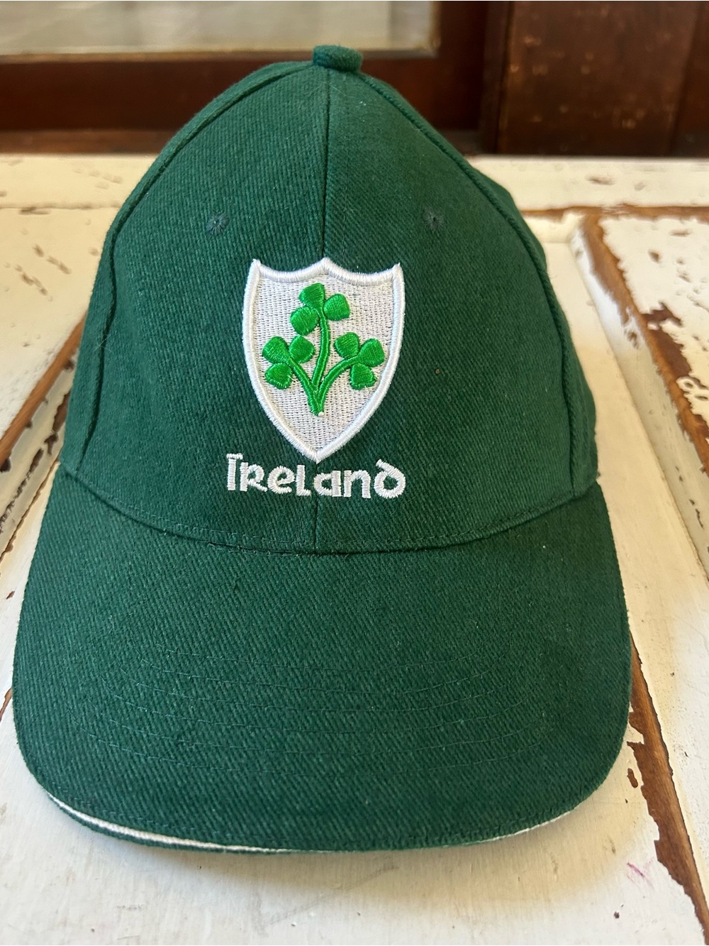 Dolmen Clothing Ireland Green Adjustable Cap Clover Emblem